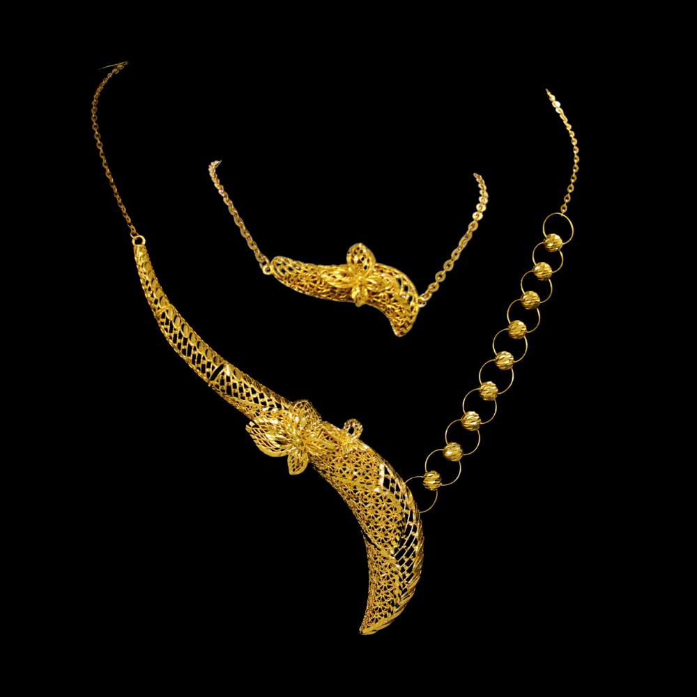 21K Gold Necklace Set 