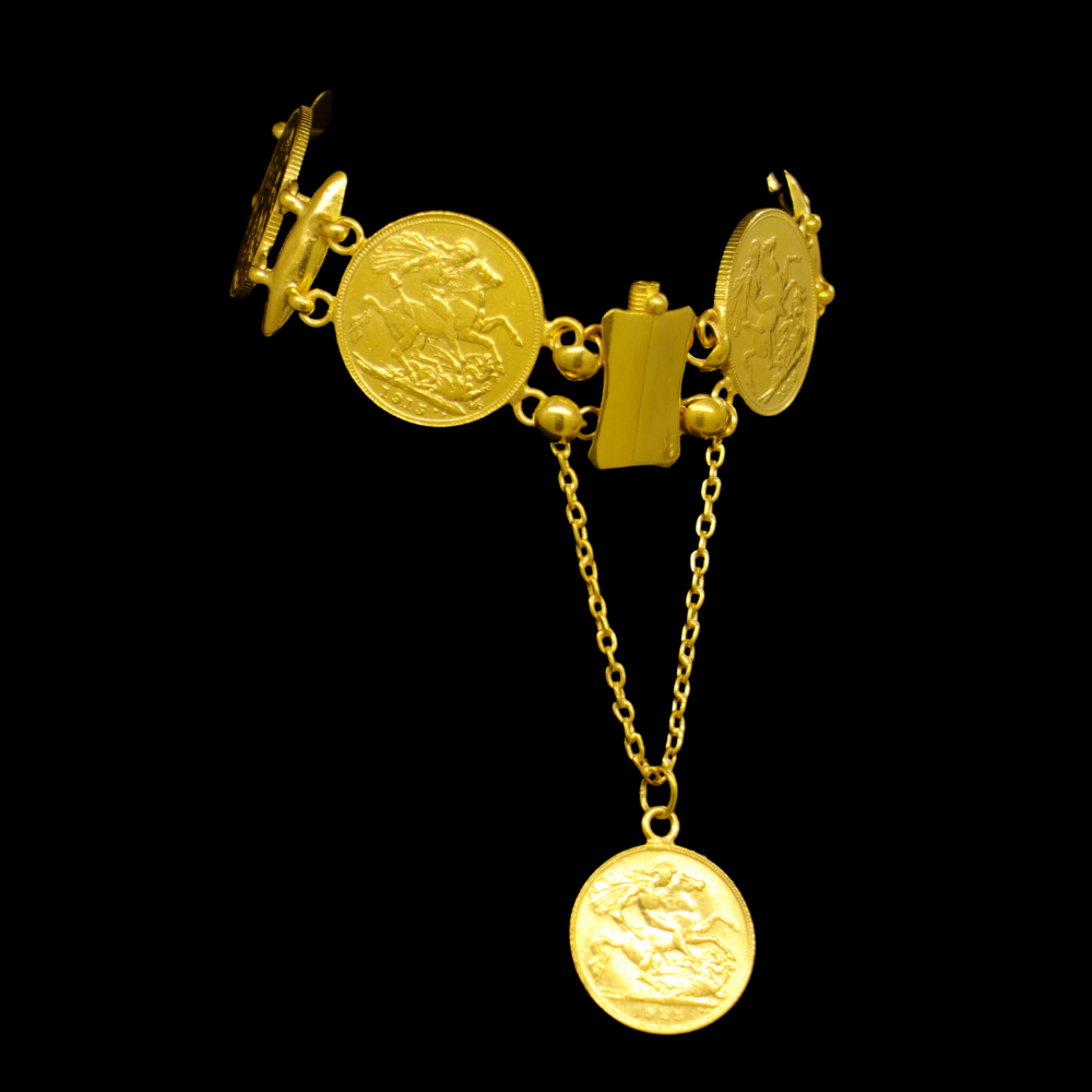 21K Gold Hand Bracelet 