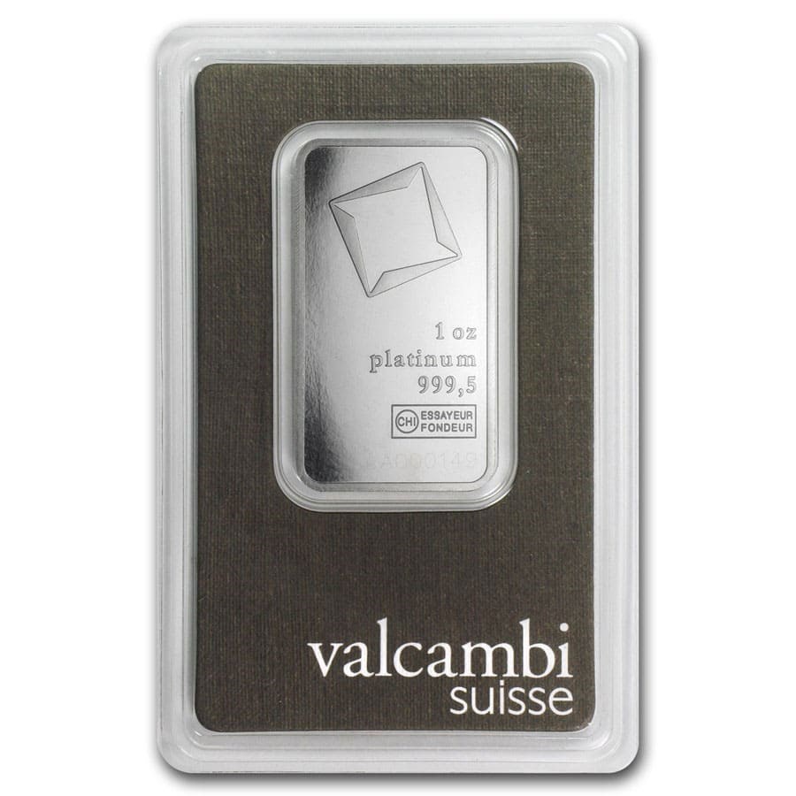 Valcambi 1 oz Platinum Bar 