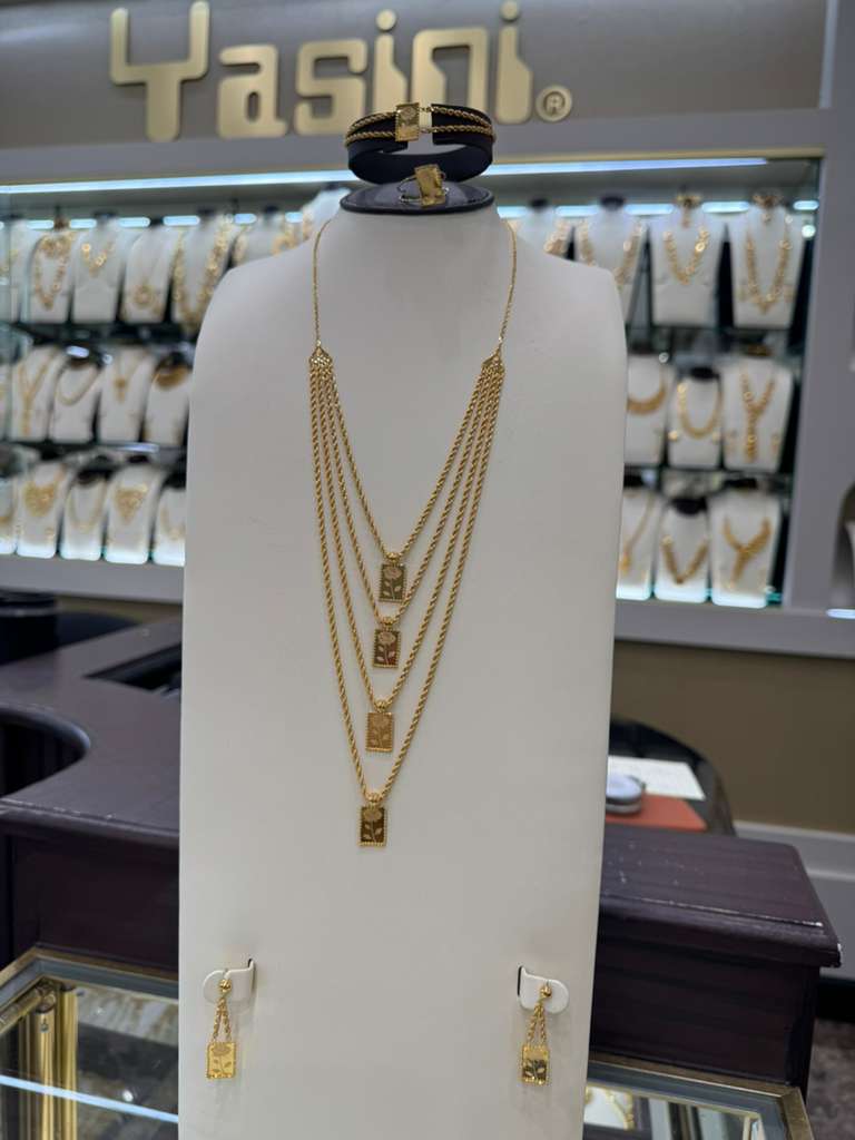 21K Gold Necklace Set  