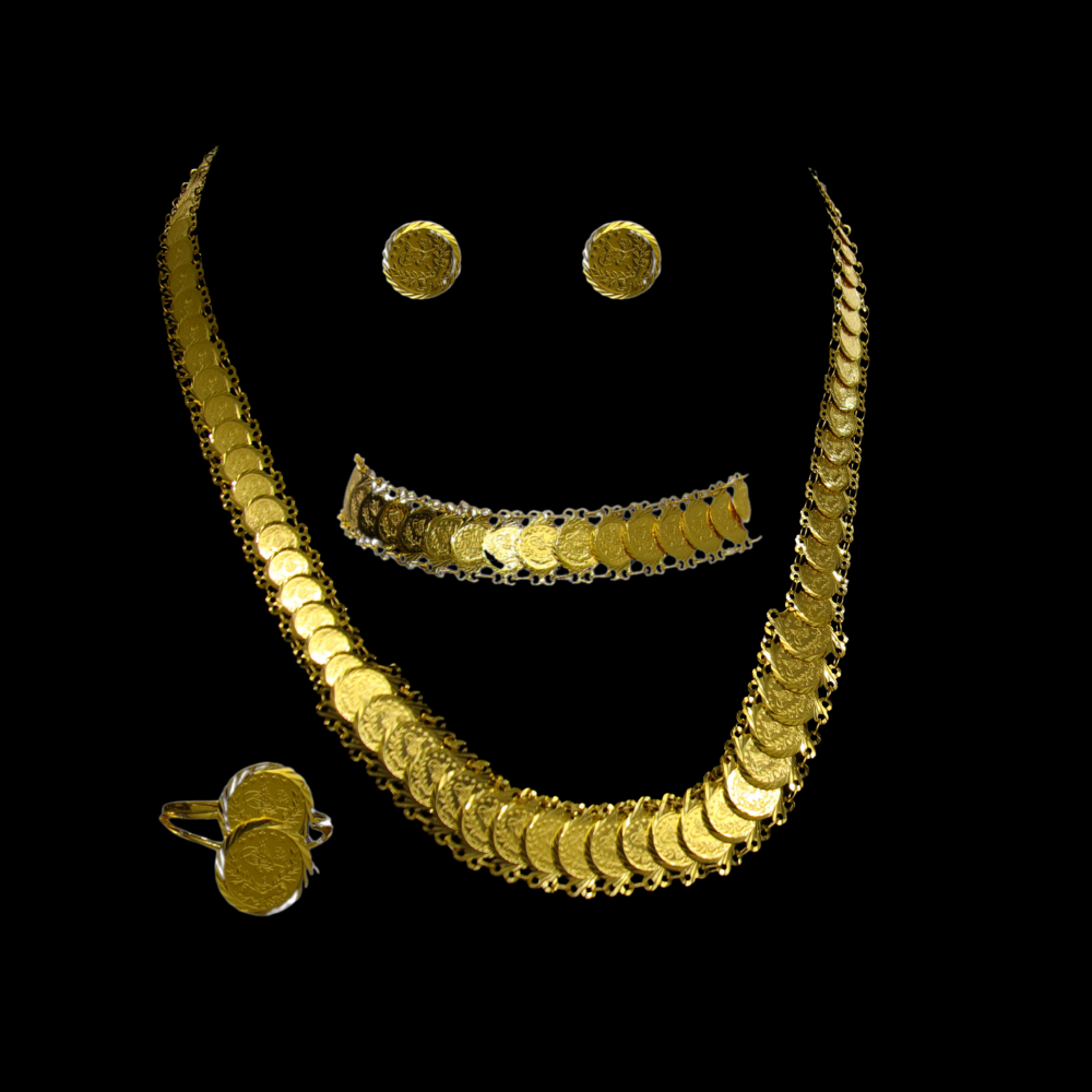 21K Gold Necklace Set 