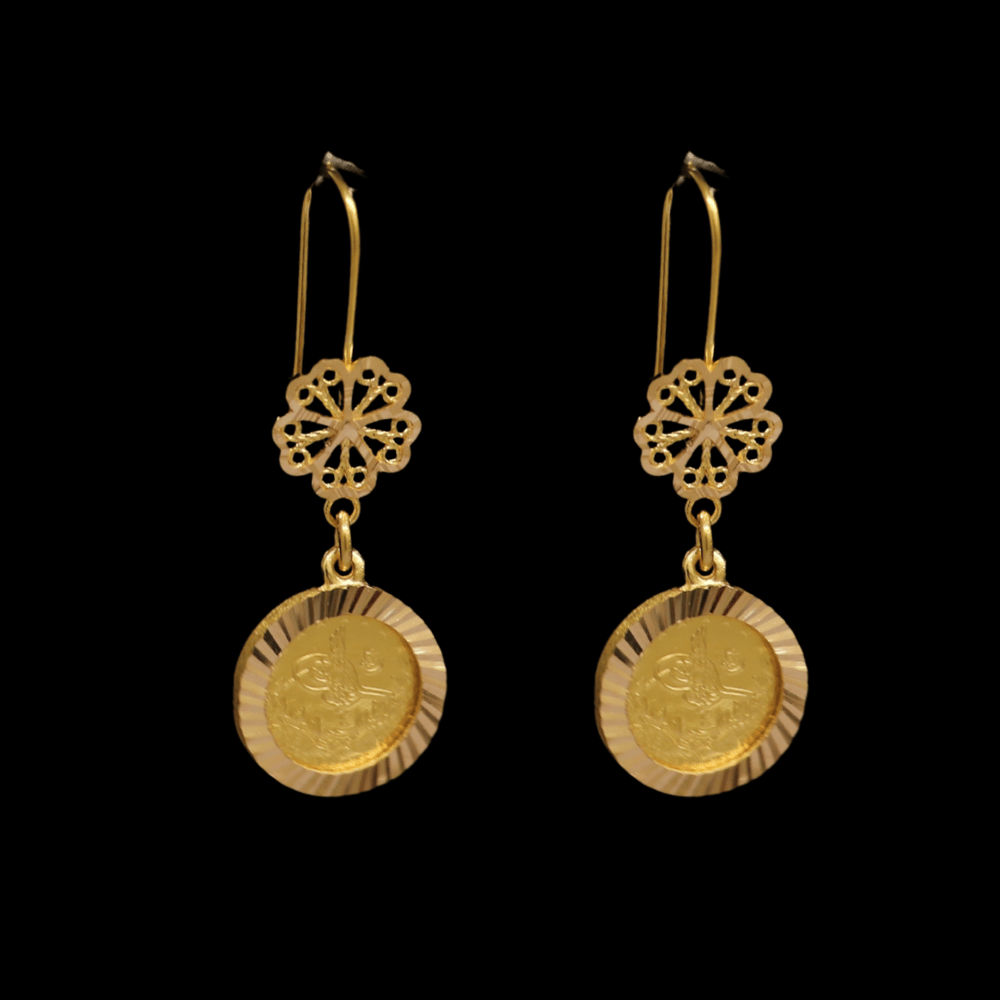 21K Gold Earrings 