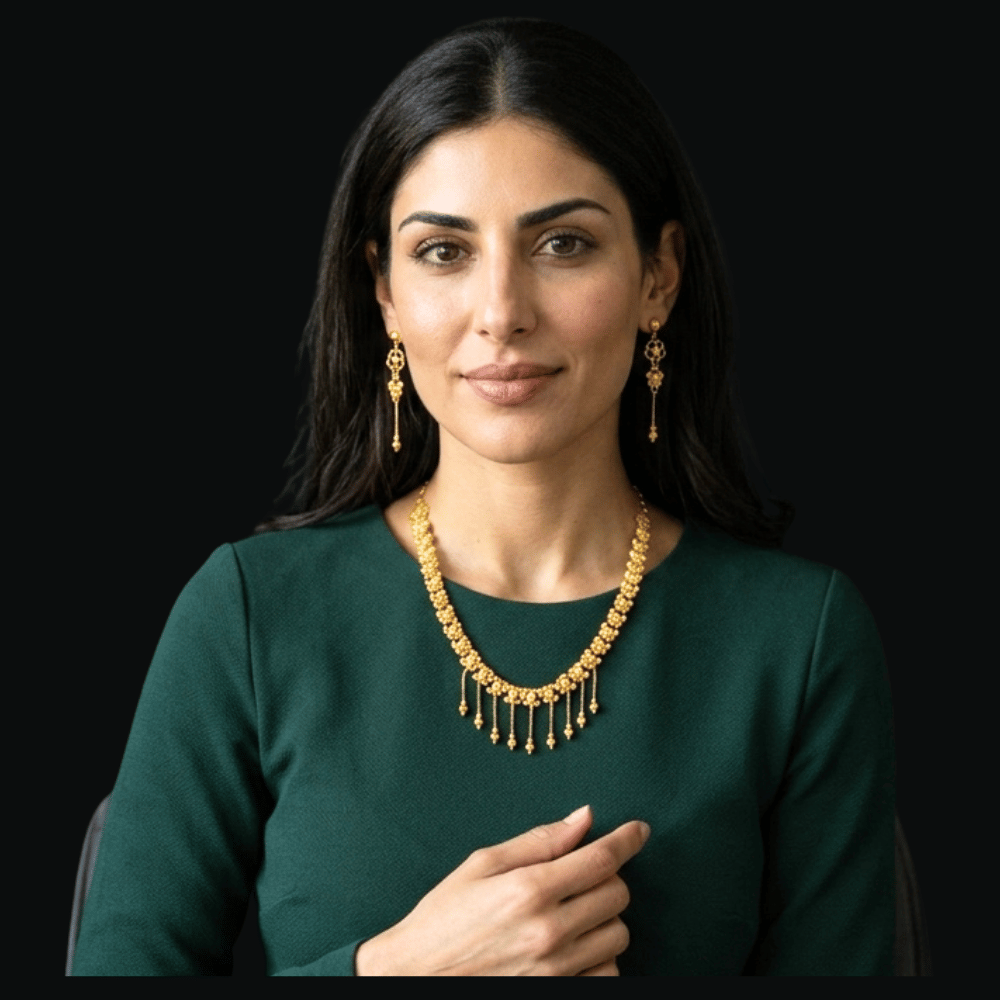 22K Gold Necklace Set   
