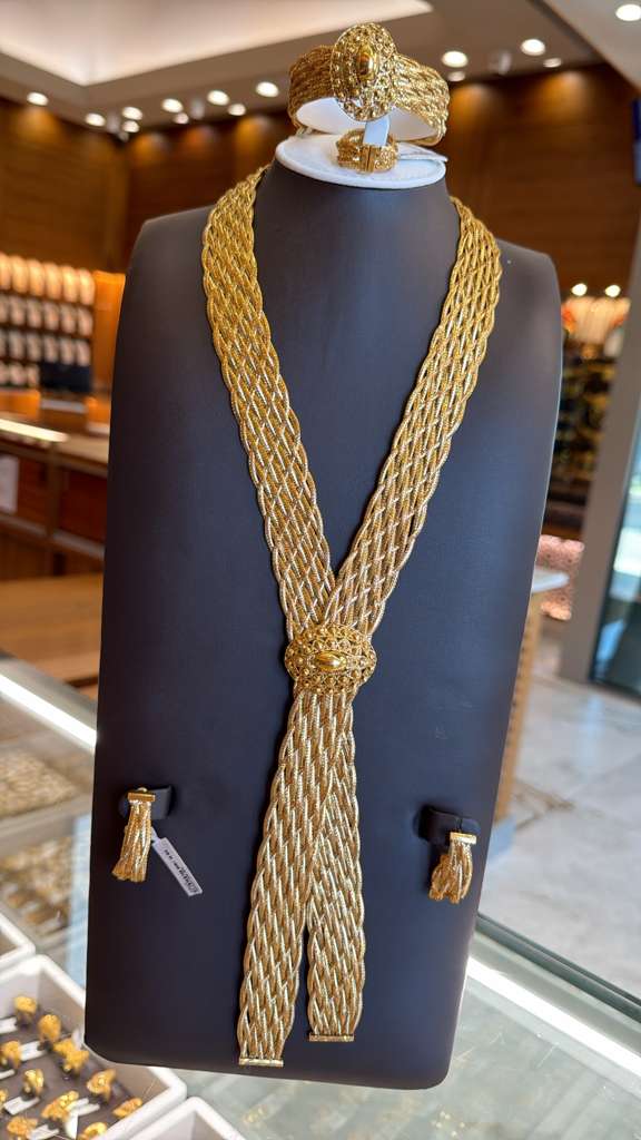 21K Gold Necklace Set   