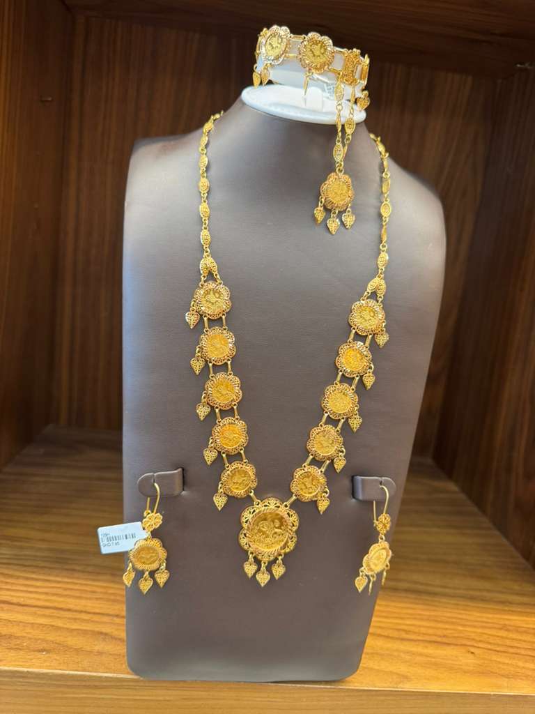 21K Gold Necklace Set  