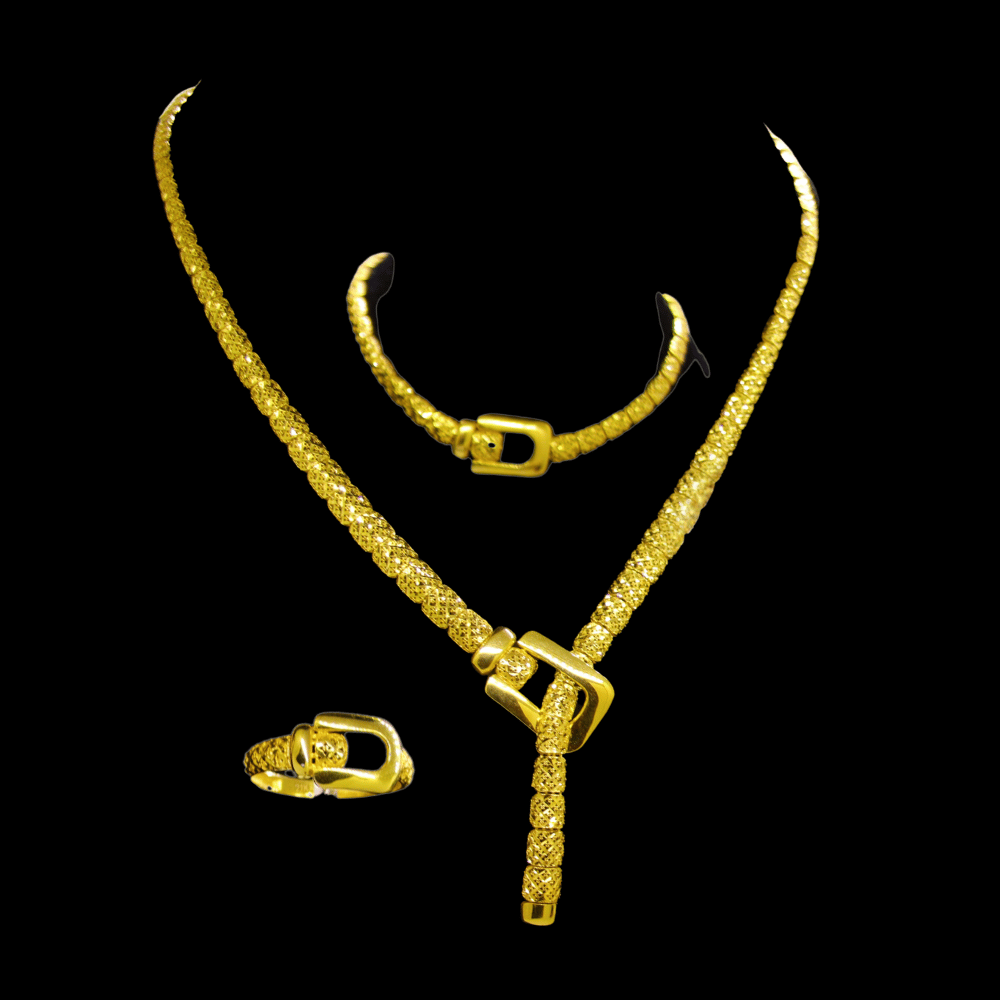 21K Gold Necklace Set  
