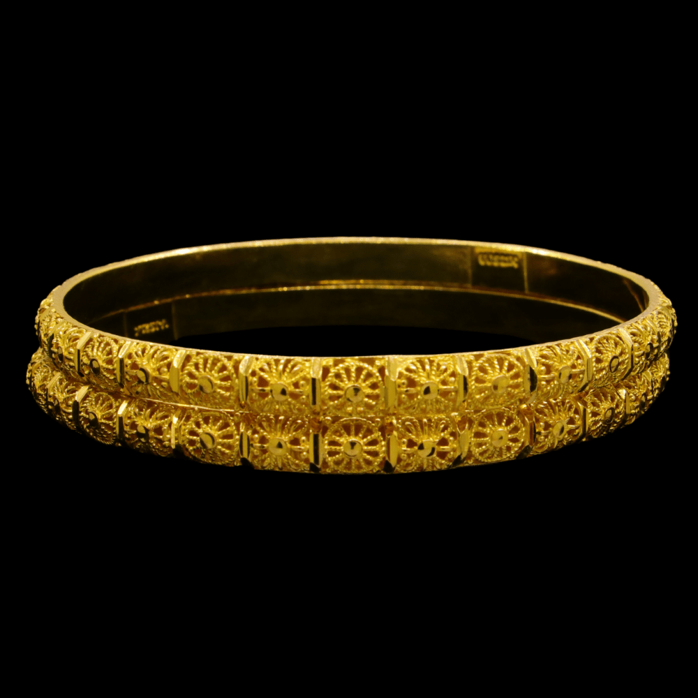 21K Gold Bangle Set (M) 