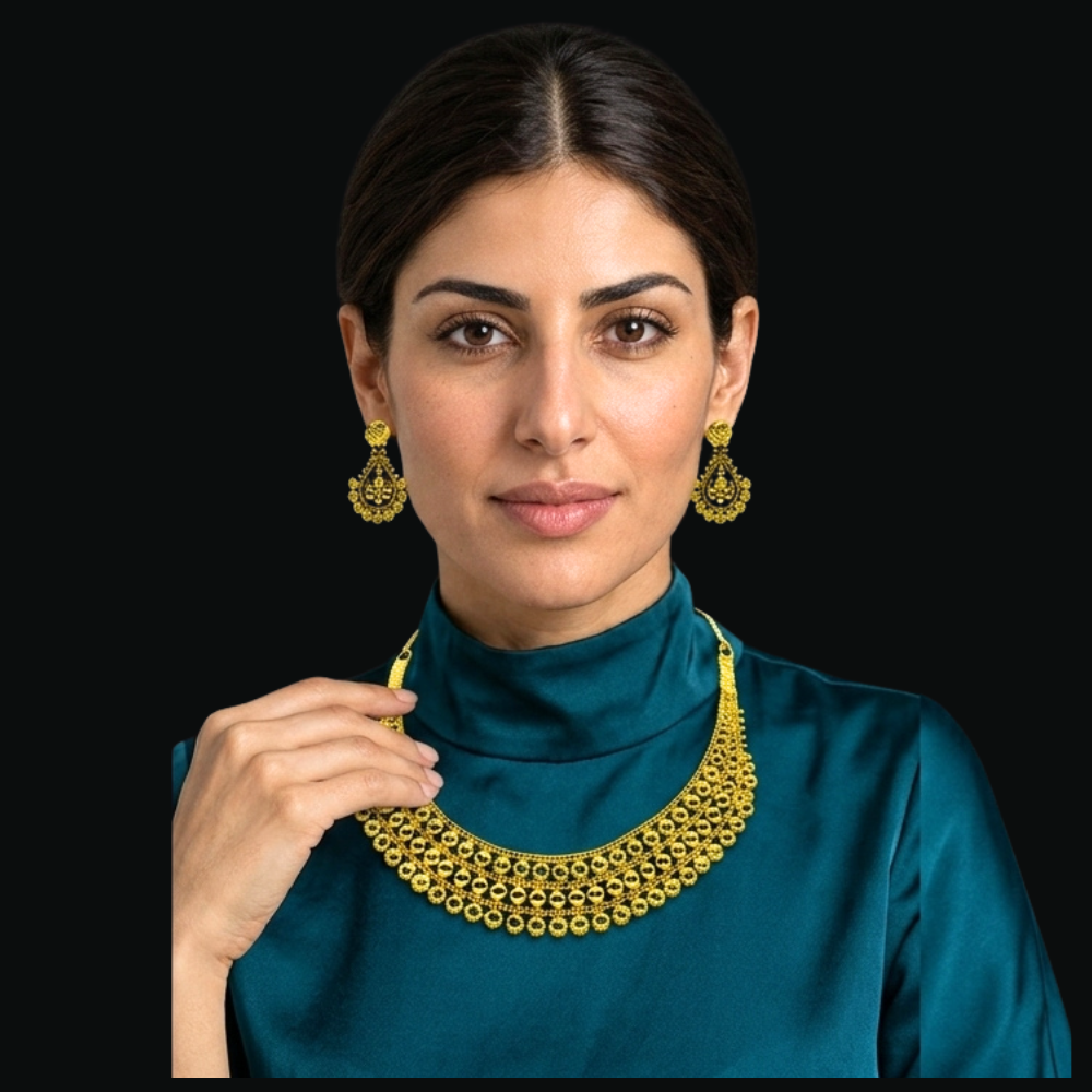 22K Gold Necklace Set  