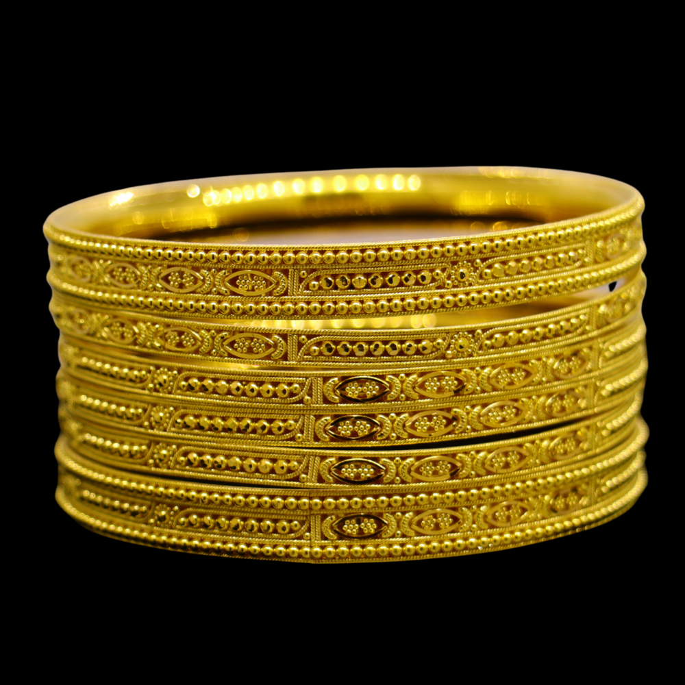 22K Gold Bangle Set (S) | SW25330