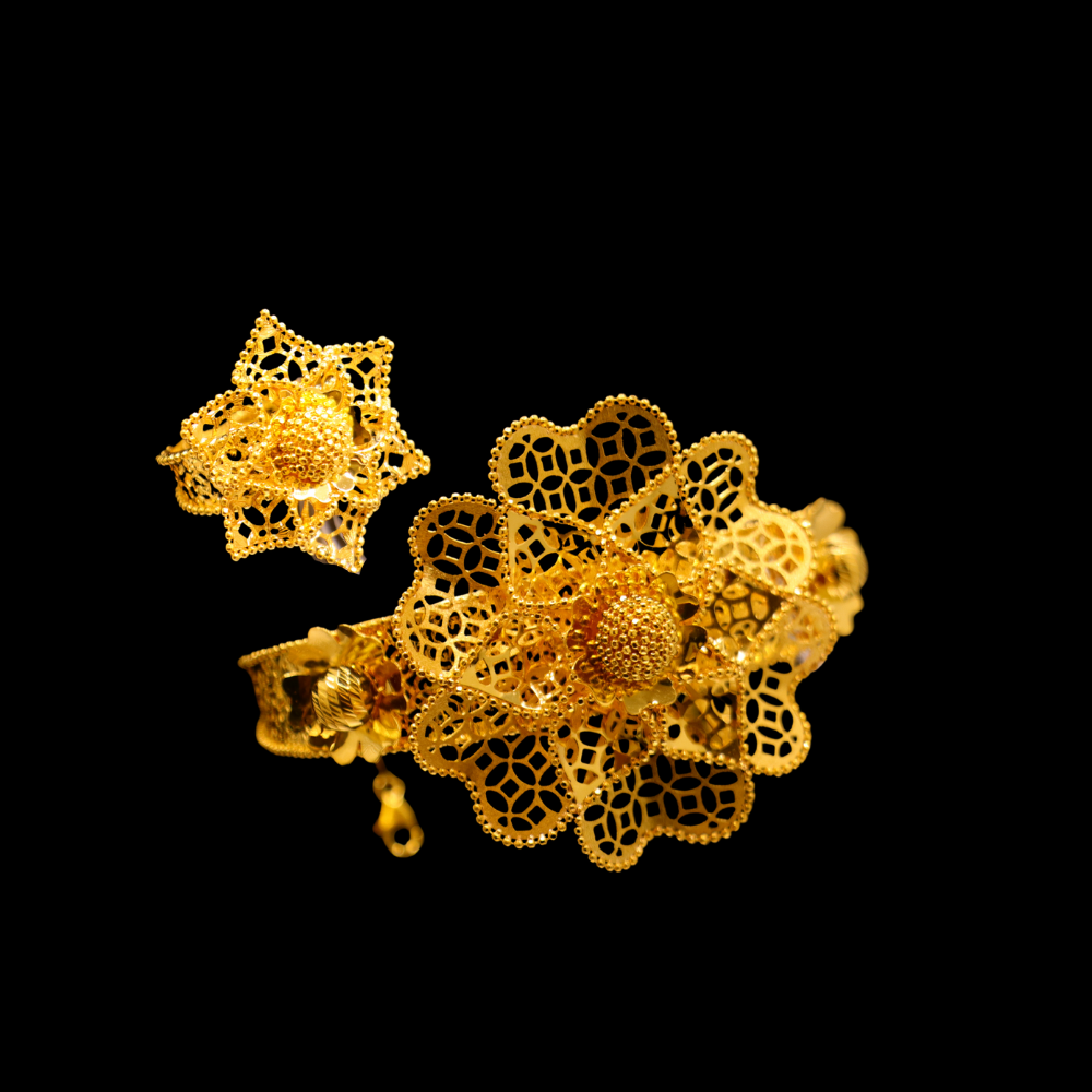 21K Gold Bangle Ring 