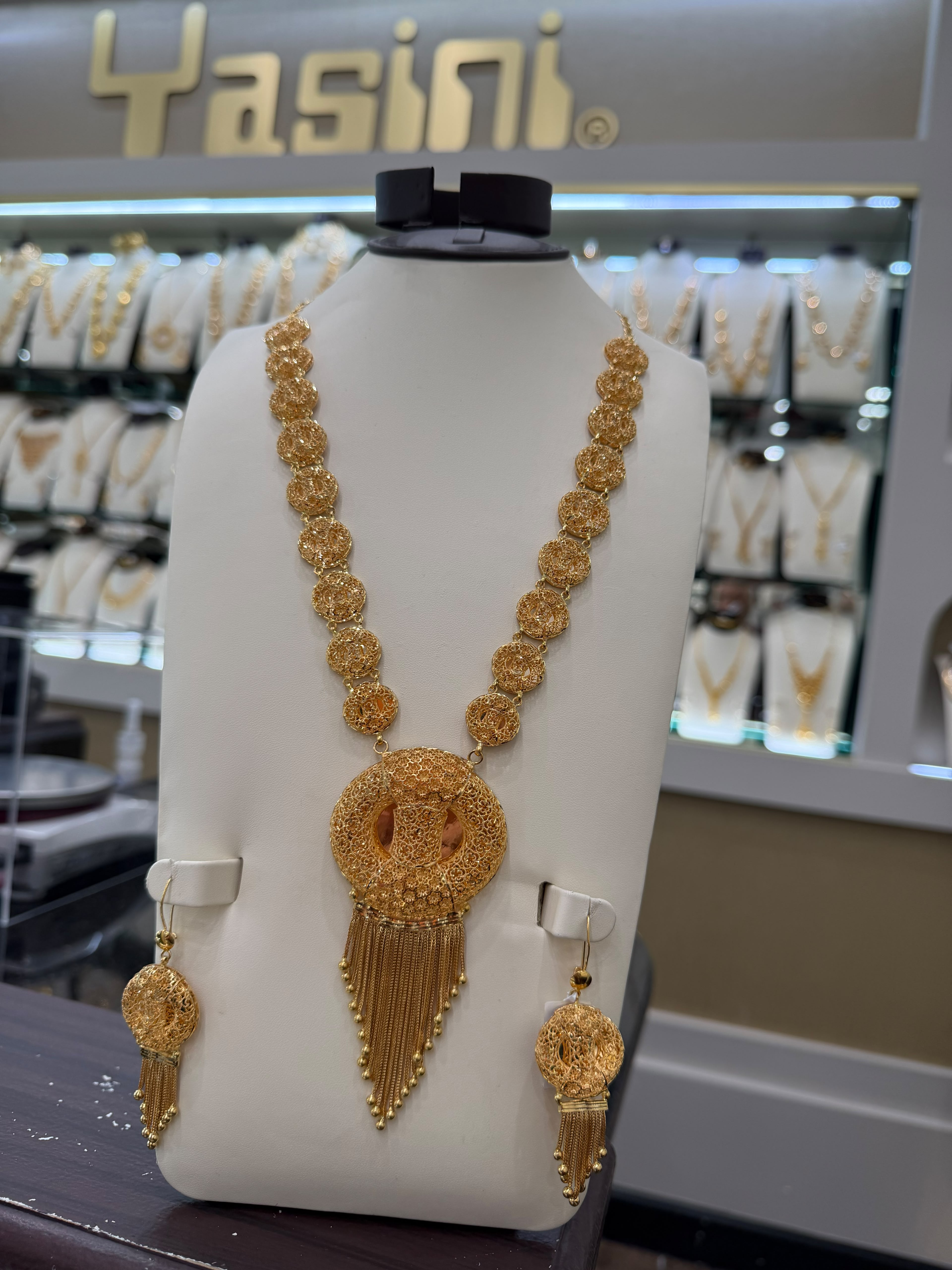 21K Gold Necklace Set    