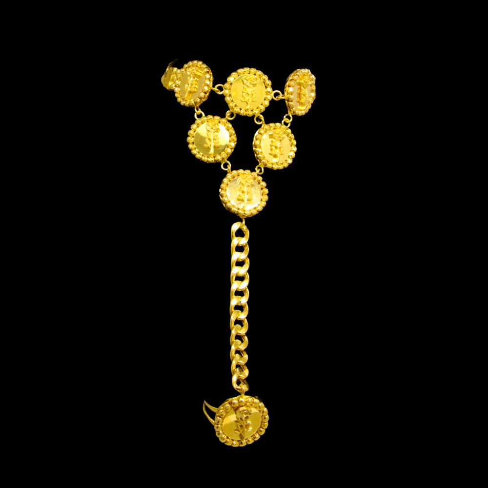21K Gold Himo Hand Bracelet