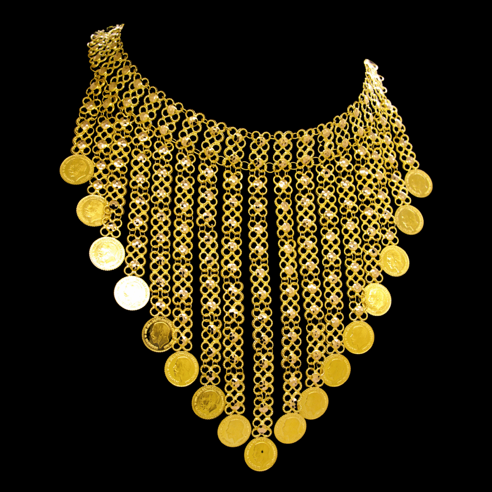 21K Gold Choker Necklace  