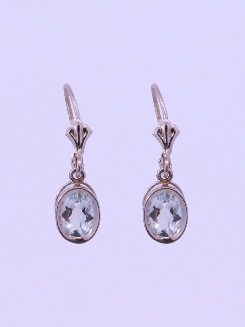 Light Blue Topaz Earrings
