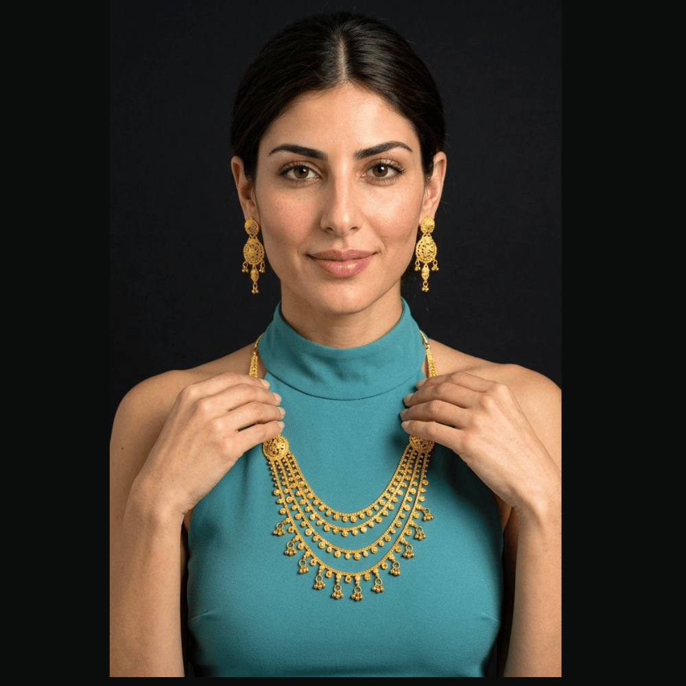 22K Gold Necklace Set     