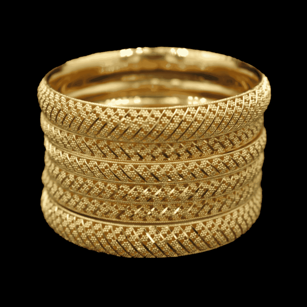 22K Gold Bangle Set (XS) 
