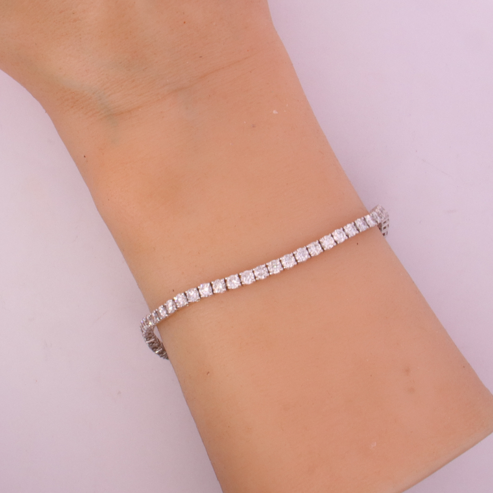 Natural Diamond Tennis Bracelet
