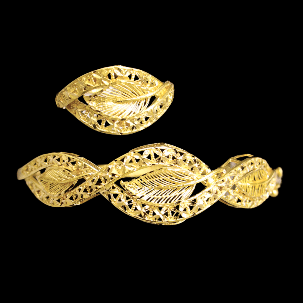 21K Gold Bangle Ring  