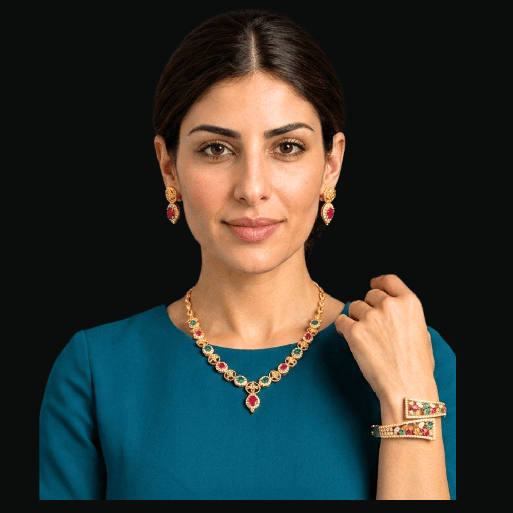 22K Gold Necklace Set   
