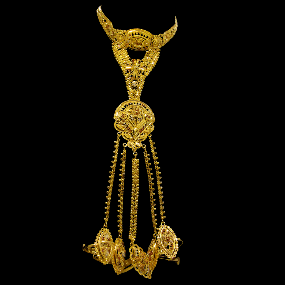 21K Gold Hand Bracelet