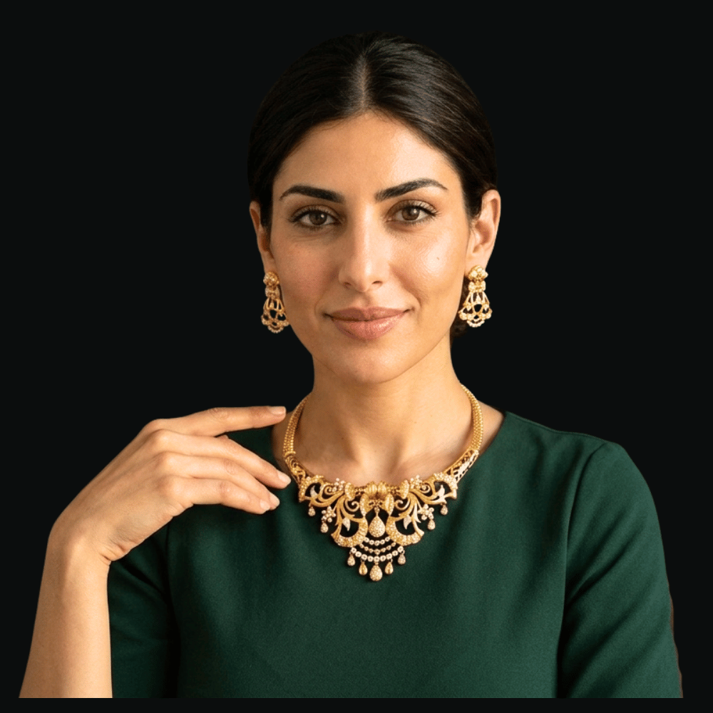 21K Gold Necklace Set 