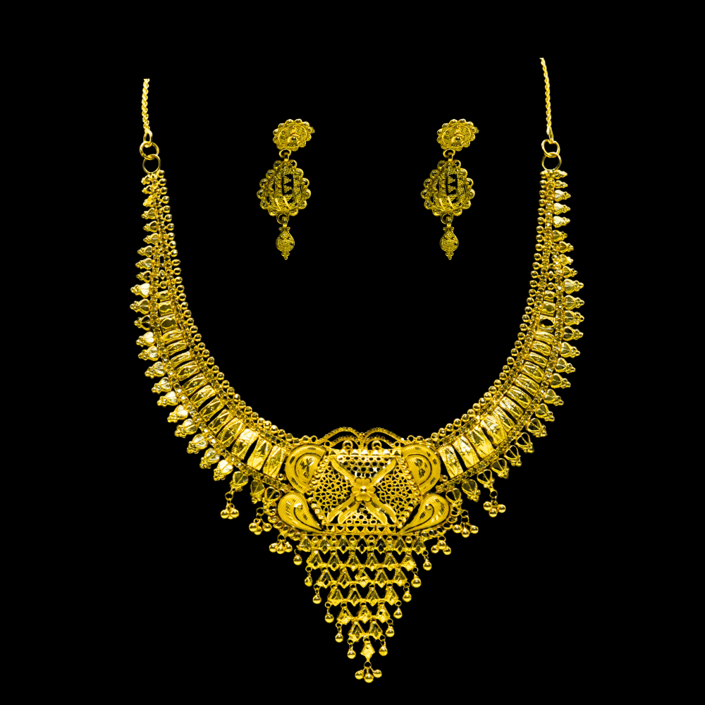 22K Gold Necklace Set   