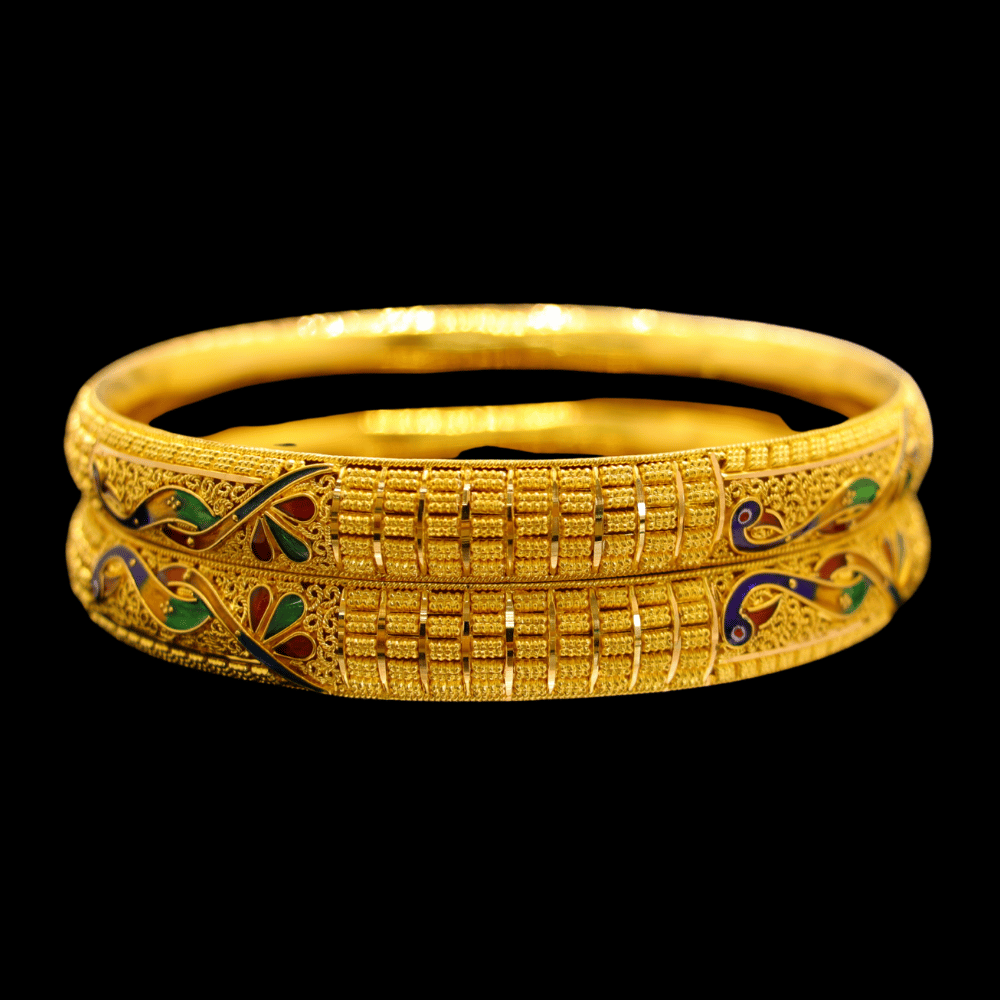 22K Gold Bangle Set  (M)