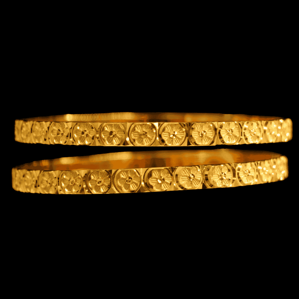 22K Gold Bangle Set (S)