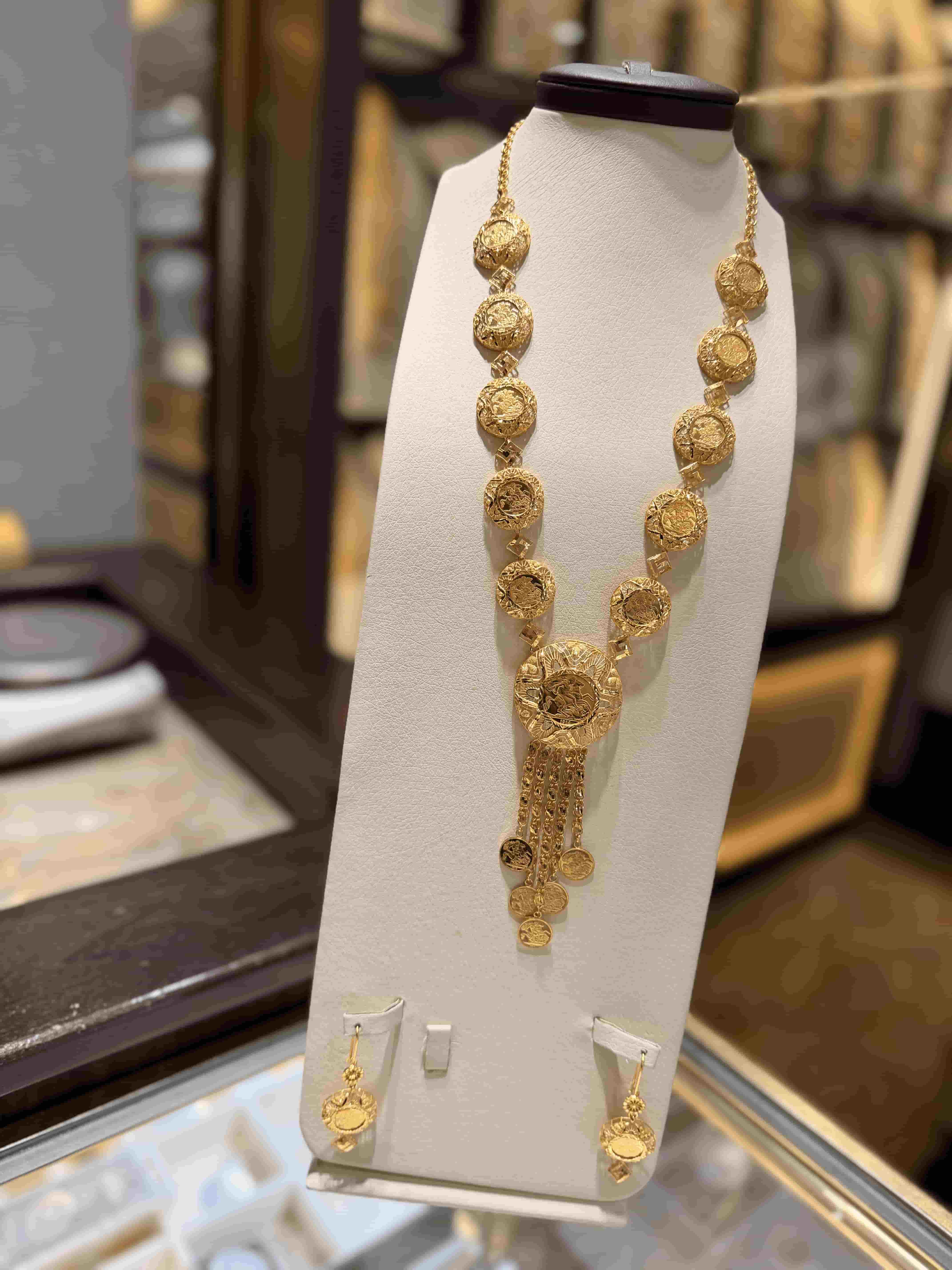 21K Gold Necklace Set  