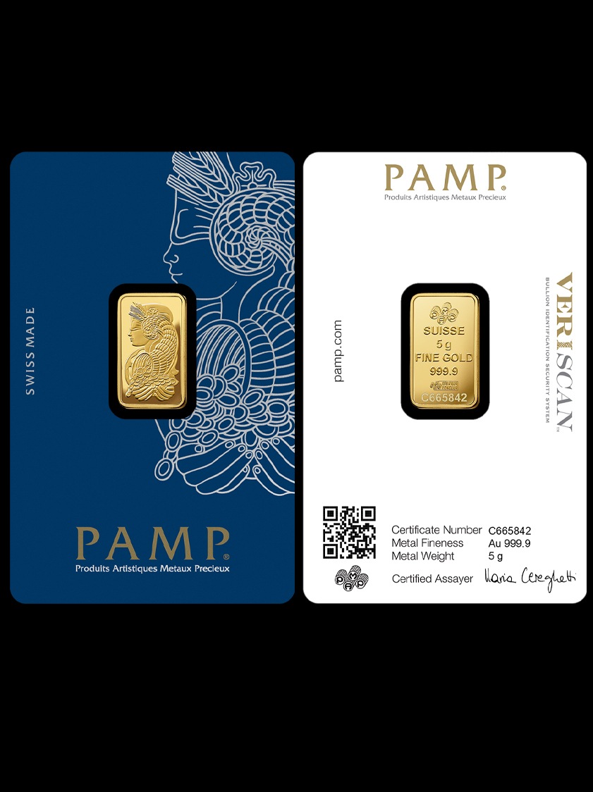 PAMP 5 Gram Gold Bar