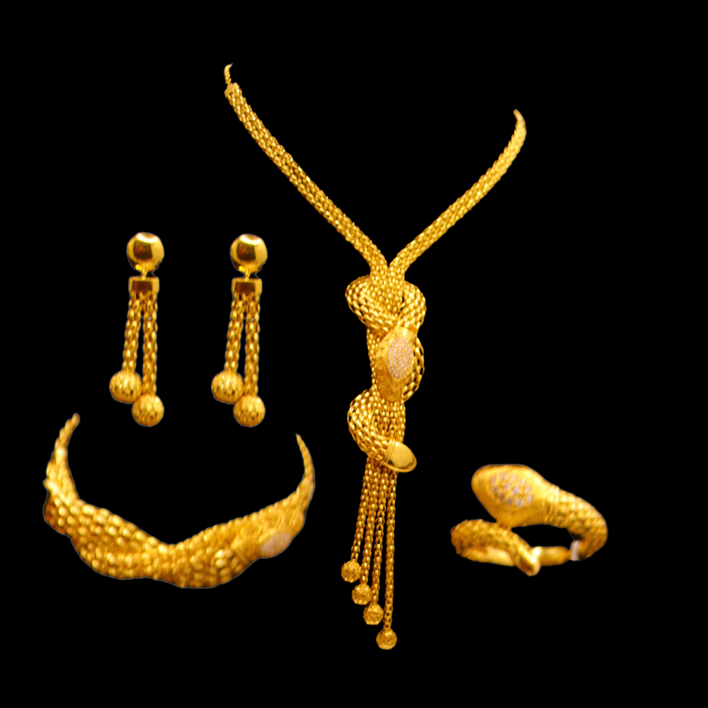 21K Gold Lazarde Necklace Set