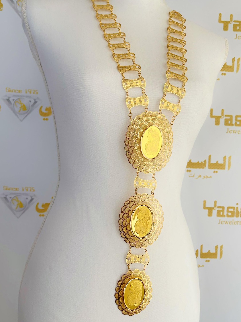 Arab Coins Jewelry Set 21k Gold Plated Turkish Ottoman Lira Coin Necklace  Full Set Dubai Middle East Womens Luxury Jewelrys - AliExpress