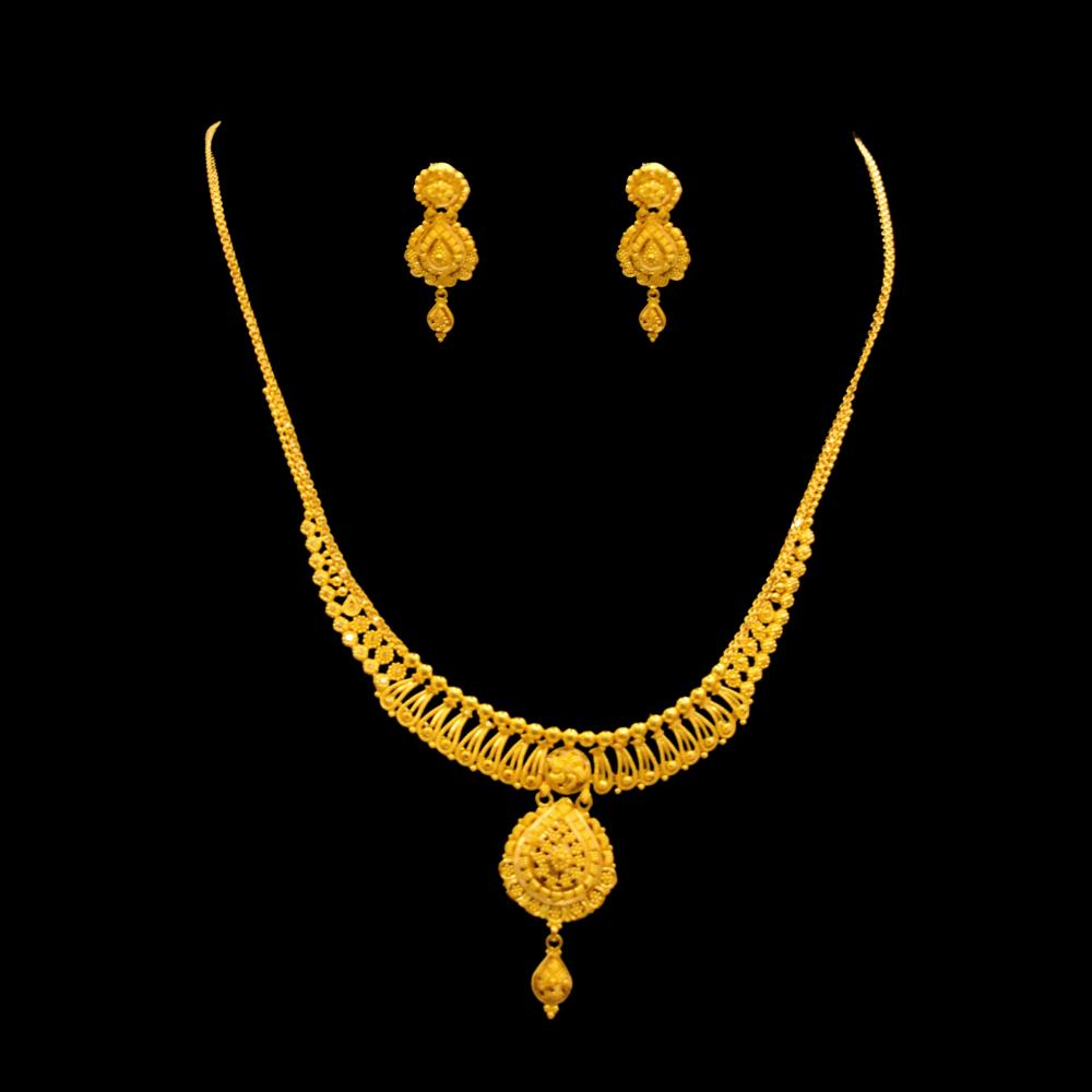 22K Gold Necklace Set 