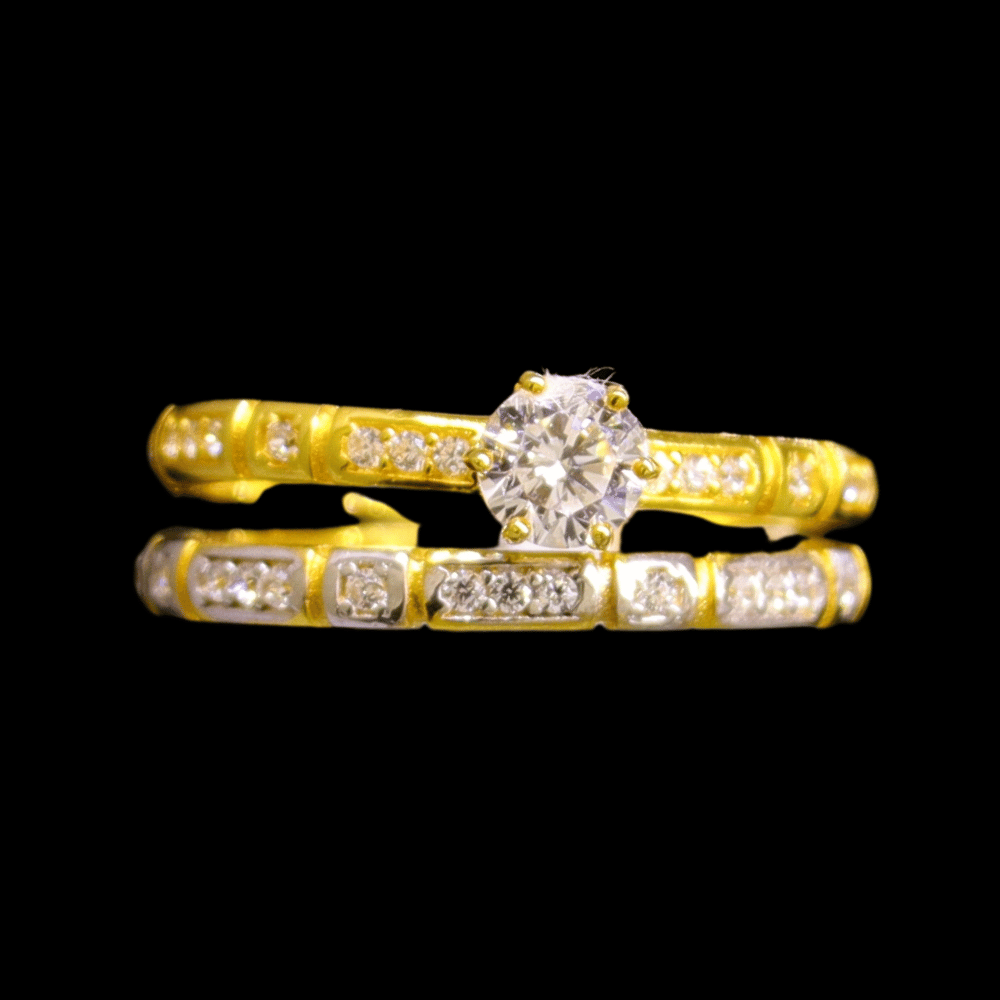 21K Gold Bridal Ring  Set  