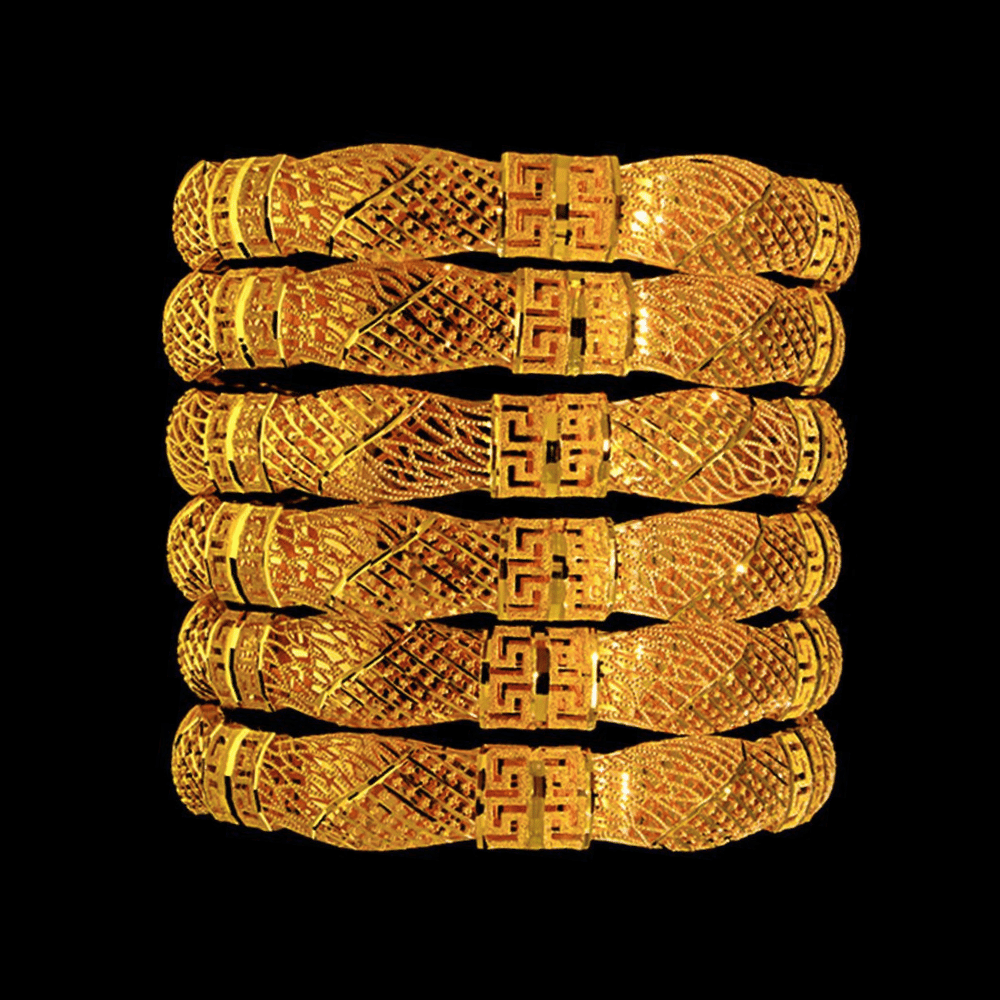 21K Gold Bangle Set (XL)