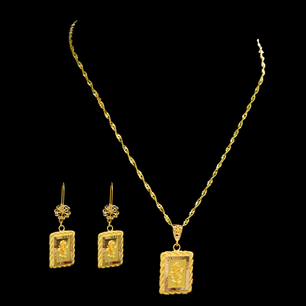 21K Gold Necklace Set 