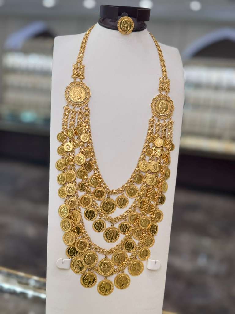21K Gold Necklace Set | SD28990