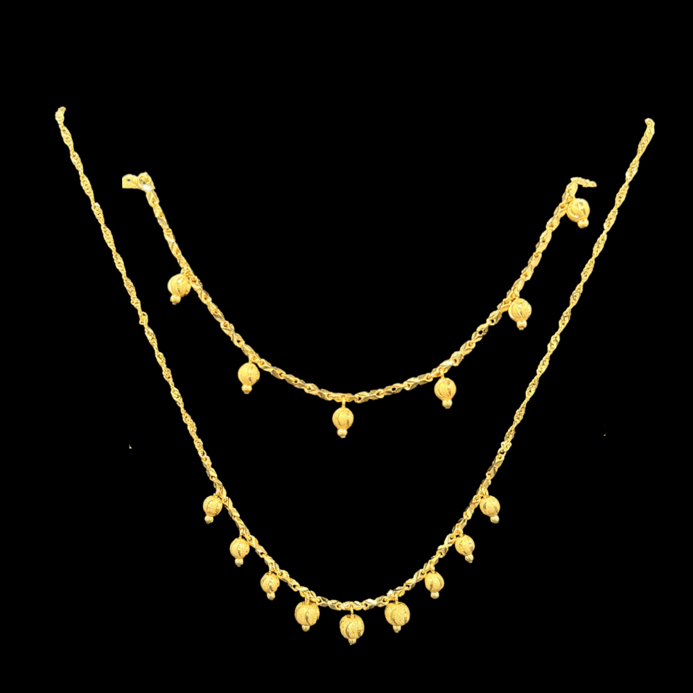 21K Gold Necklace Set     