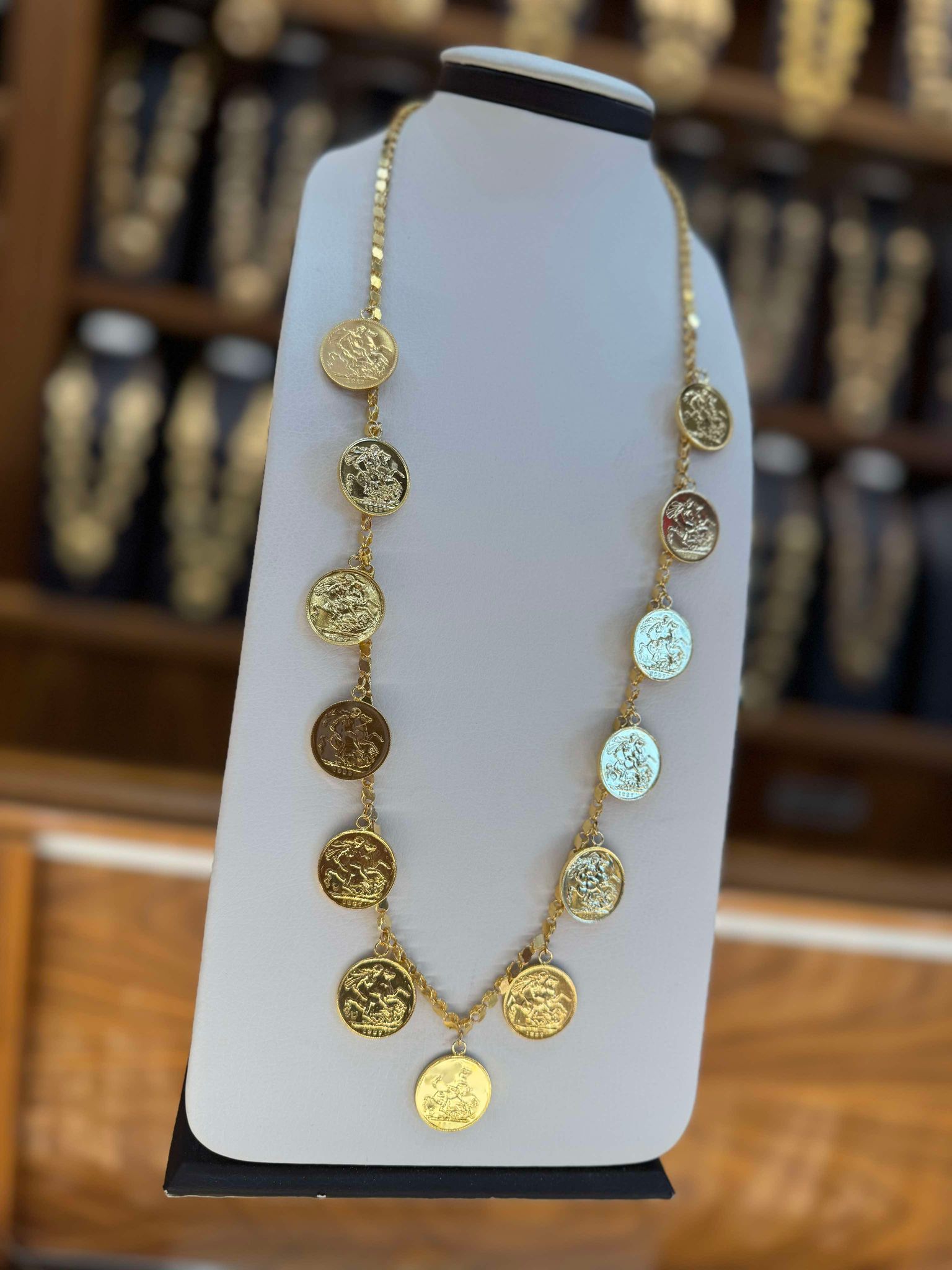 21K Gold Coins Necklace