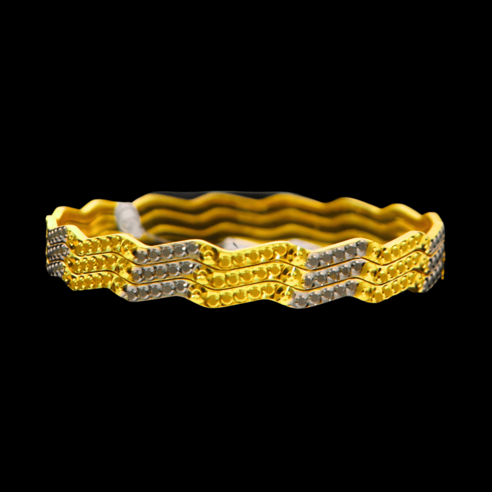22K Gold Bangle Set, S (19), style SD33308