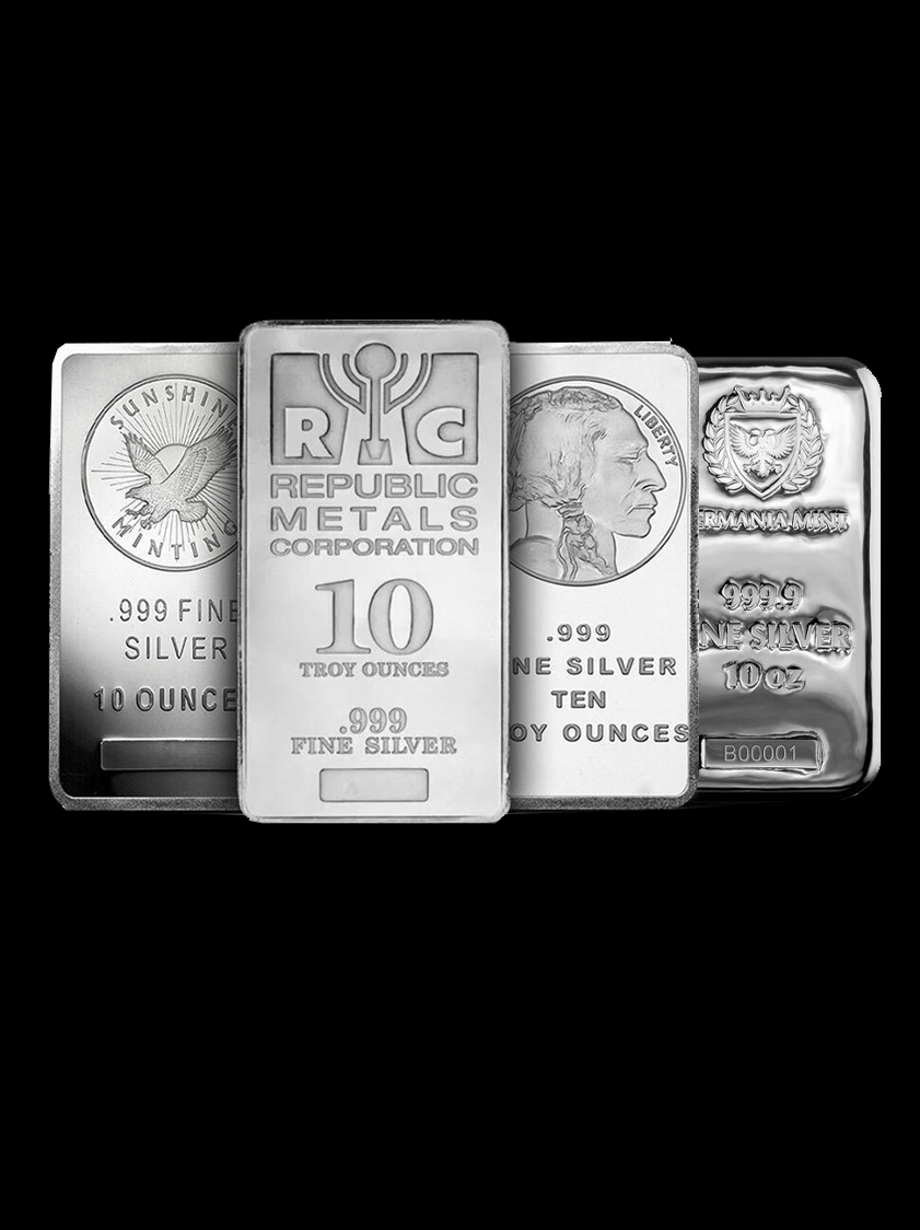 10 Ounce Silver Bar ( Random Brands)