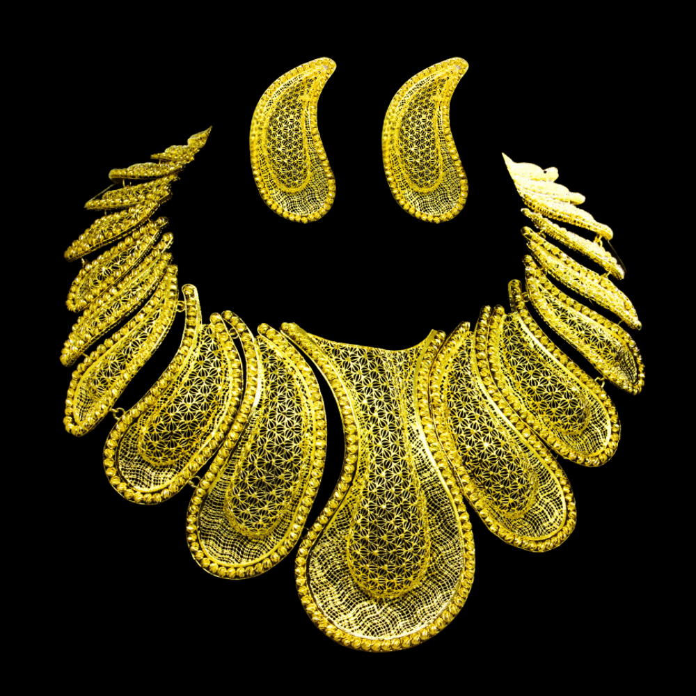 18K Gold Necklace Set   