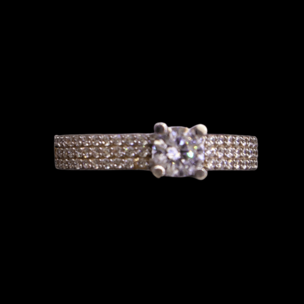 21K White Gold Bridal Ring  