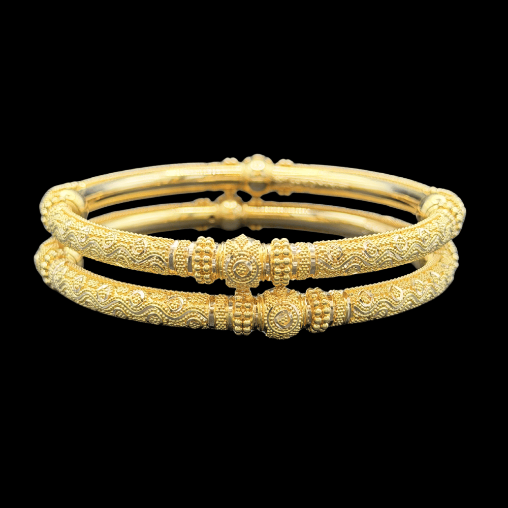 22K Gold Bangle Set (M)  