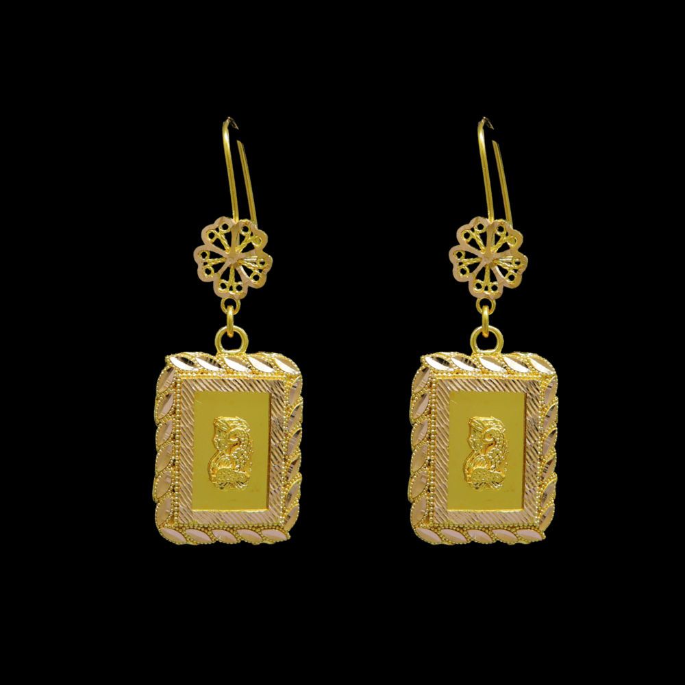 21K Gold Earrings 