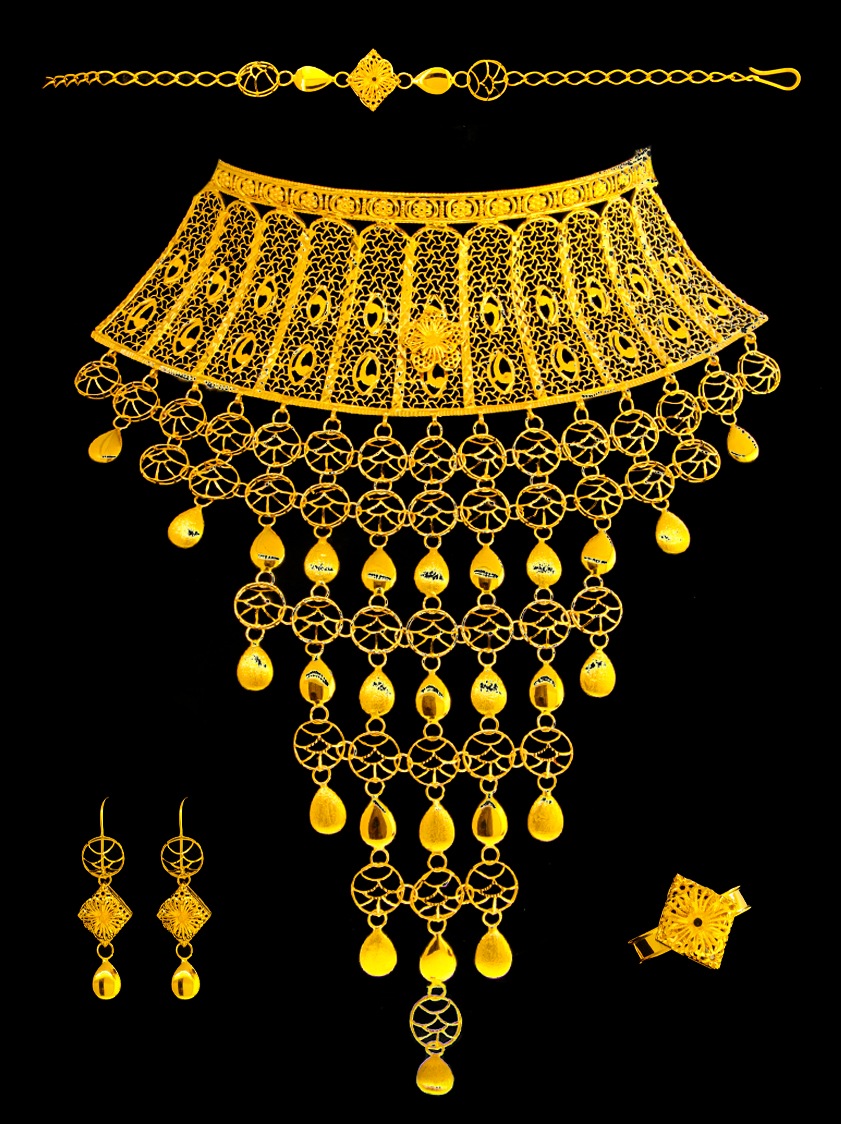 21K Gold Necklace Set