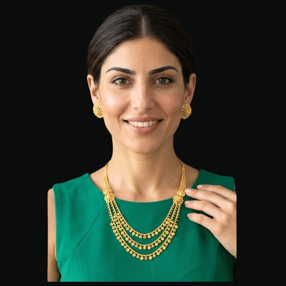 22K Gold Necklace Set 
