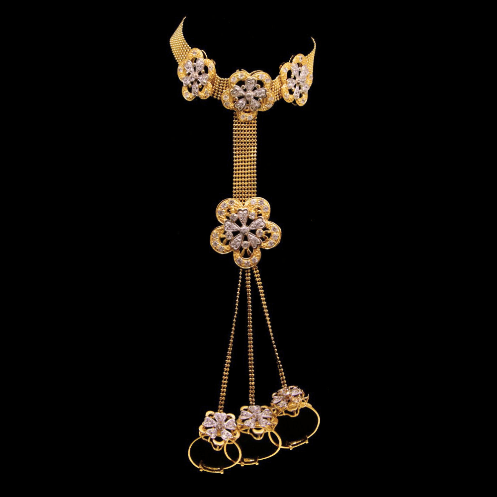 21K Gold Hand Bracelet