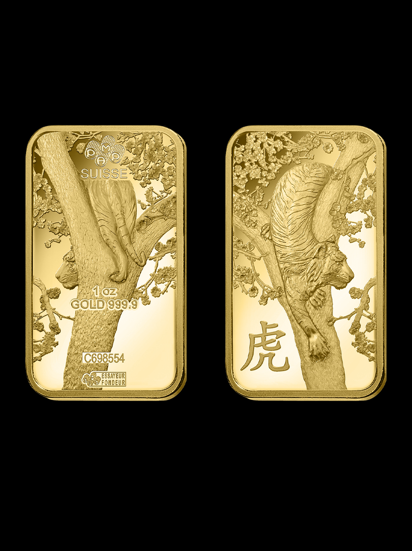 1 oz PAMP Lunar Series Gold Bullion Bar