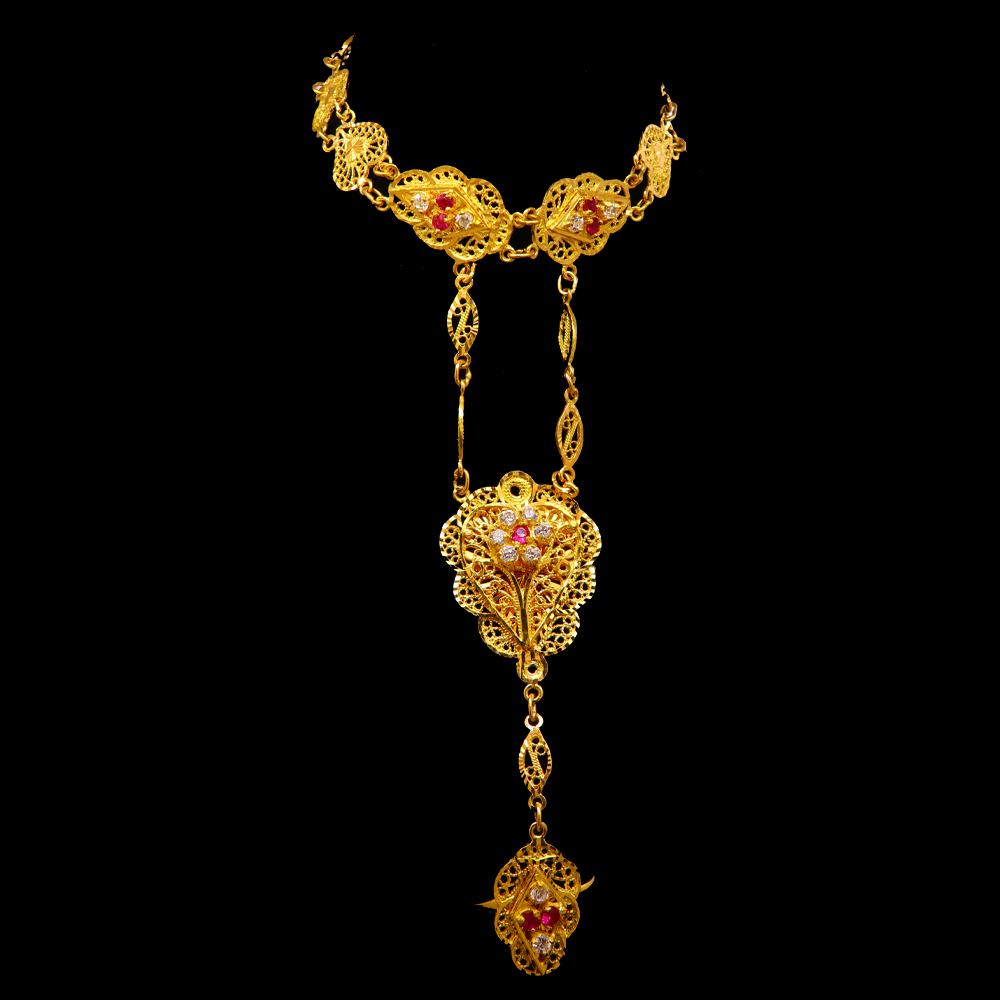 21K Gold Hand Bracelet